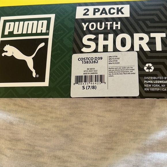 2pack Puma Shorts Girl Size S (7-8) New With Tag - Picture 7 of 7